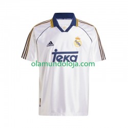Camisola Real Madrid -2000 Retro Homem Equipamento Primeiro 1999 Manga Curta
